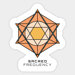 Sacred frequency of energy and harmony Sticker